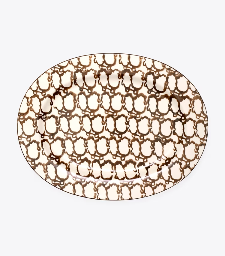 Spongeware Oval Serving Platter