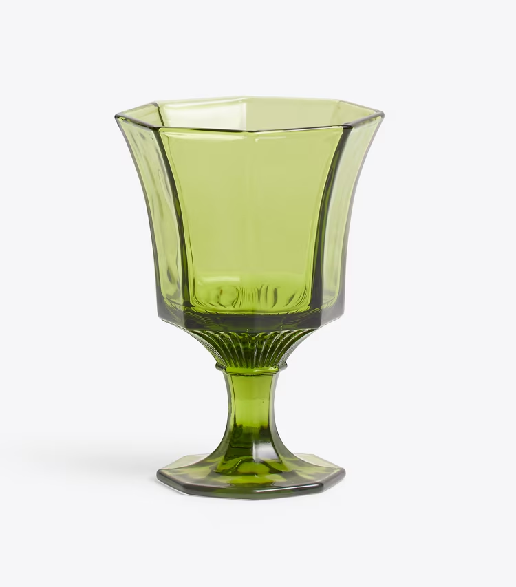 Pressed-Glass Water Glass, Set Of 4