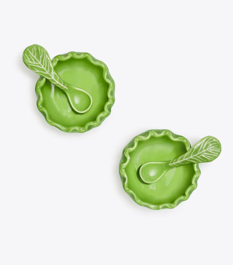 Lettuce Ware Salt Cellar, Set Of 2 - Image 3