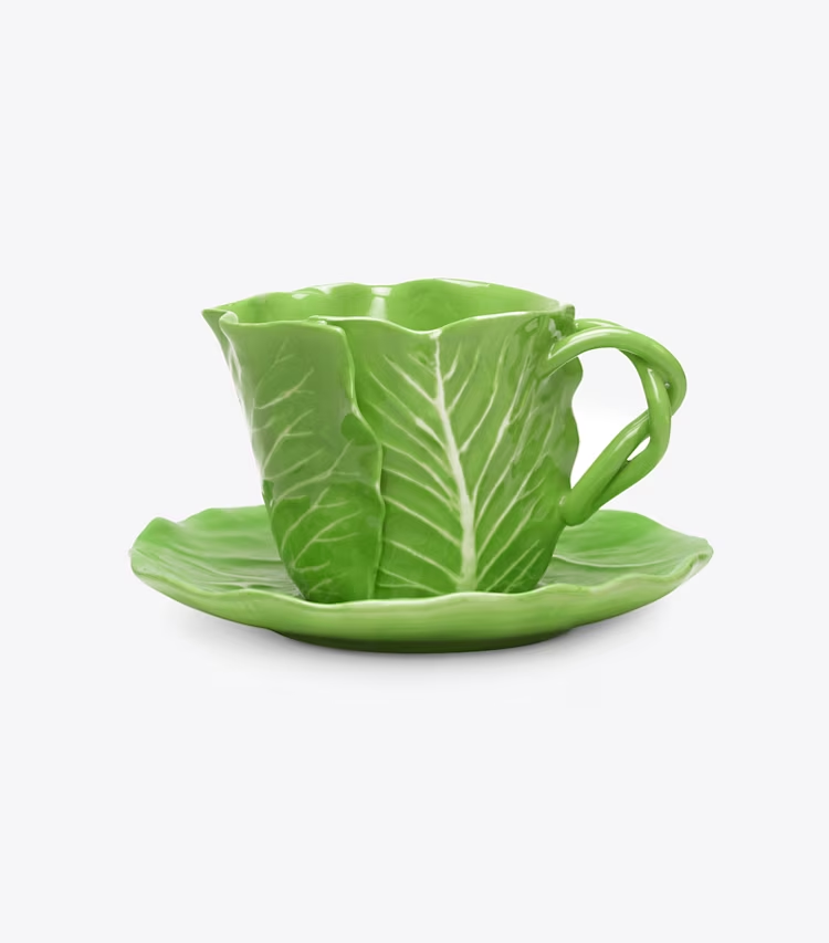 Lettuce Ware Cup & Saucer, Set Of 2