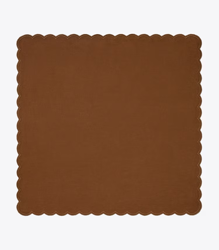 Scalloped Dinner Linen Napkin, Set Of 6