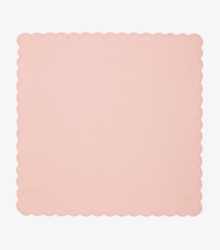 Scalloped Dinner Linen Napkin, Set Of 6