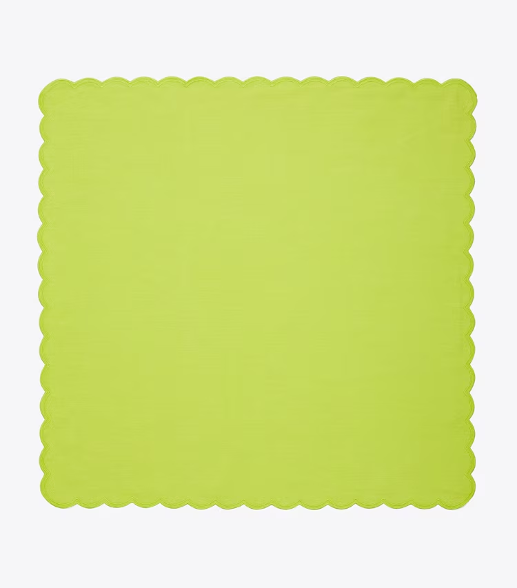 Scalloped Dinner Linen Napkin, Set Of 6