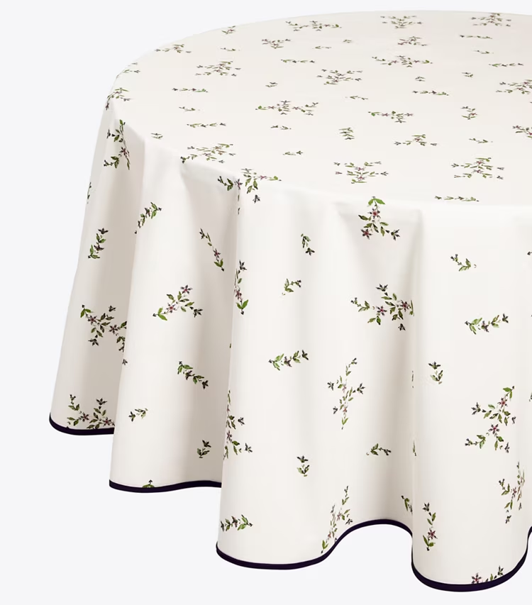 Jolie Fleur Round Tablecloth, 132" - Image 2
