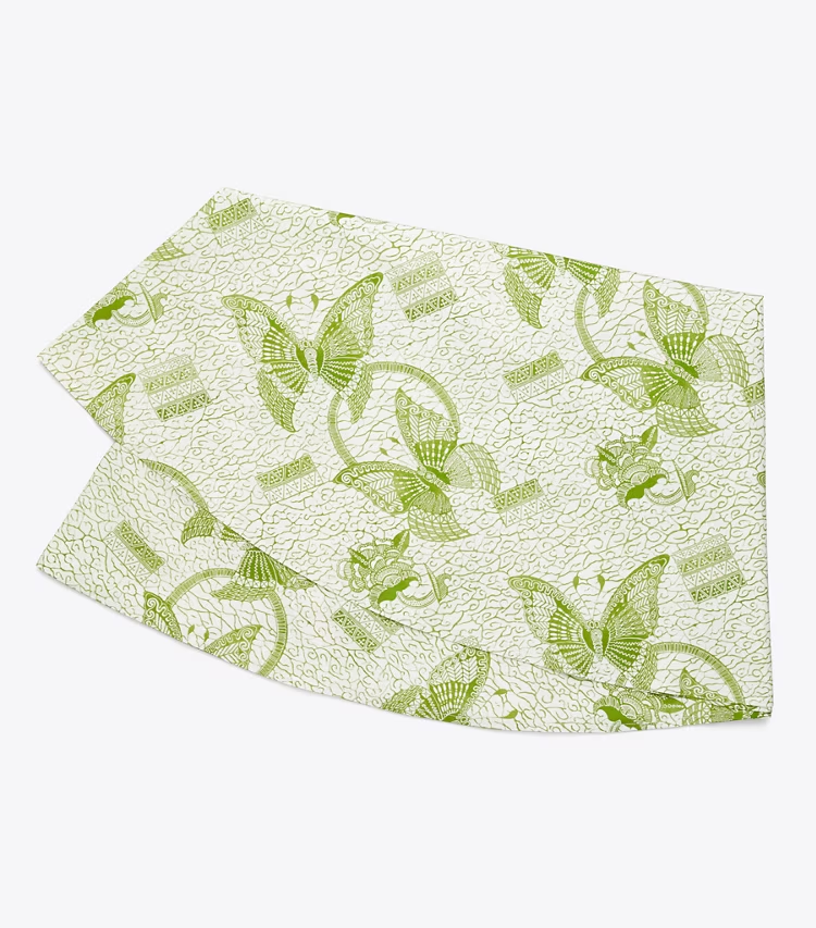 Butterfly Batik Round Tablecloth, 108"