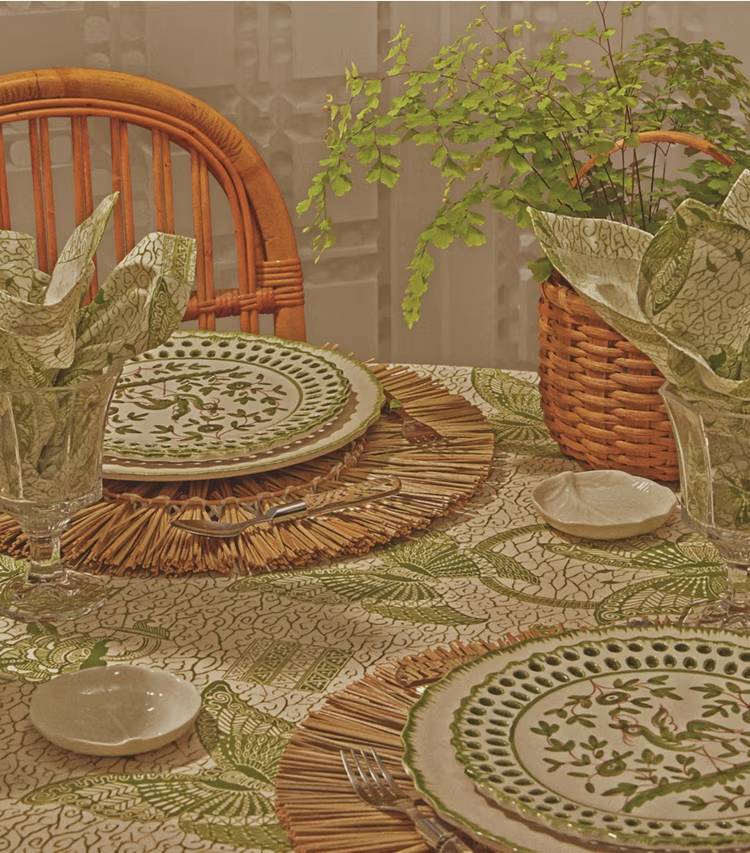 Butterfly Batik Round Tablecloth, 108" - Image 3