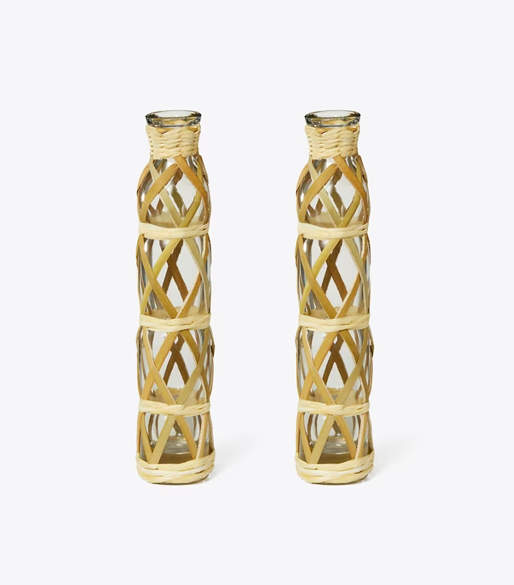 Basketweave Vase, Set Of 2