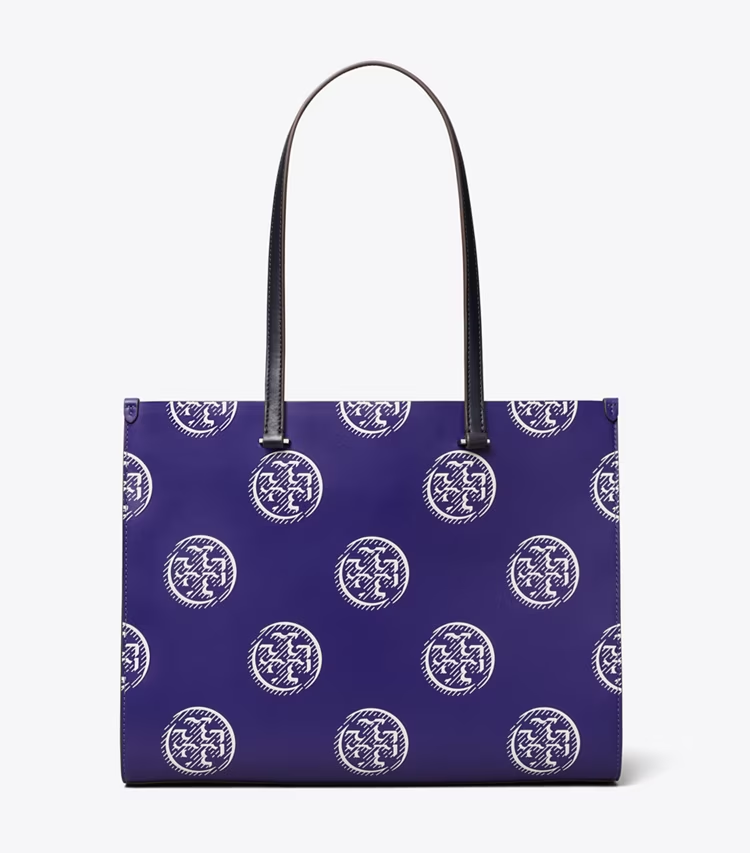 T Monogram Contrast Embossed Tote - Image 3