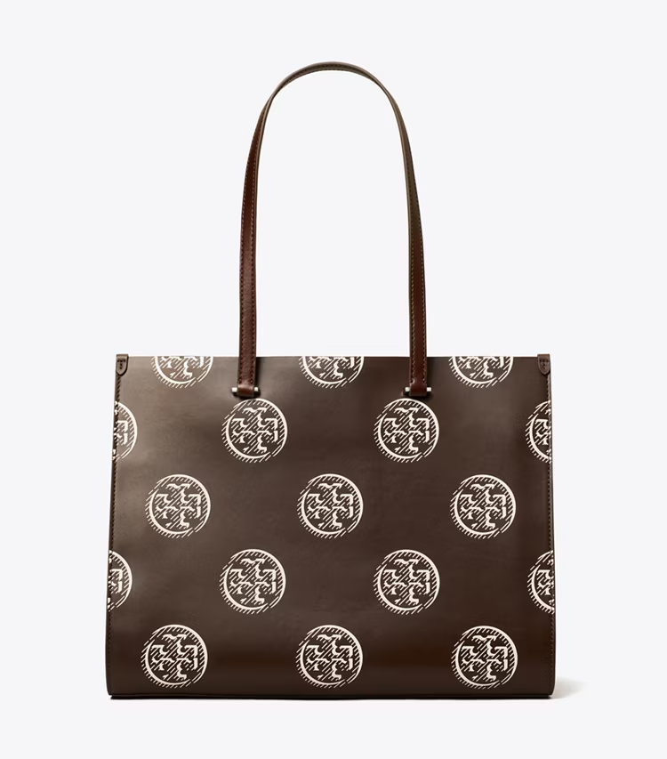 T Monogram Contrast Embossed Tote - Image 3
