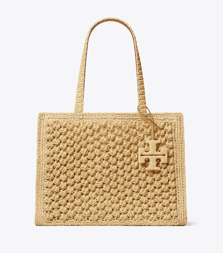 Small Ella Hand-Crocheted Popcorn Tote - Image 3