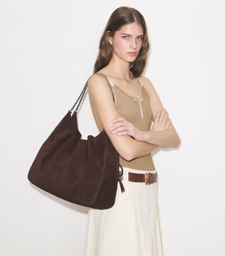 Large Fleming Suede Tote - Image 2