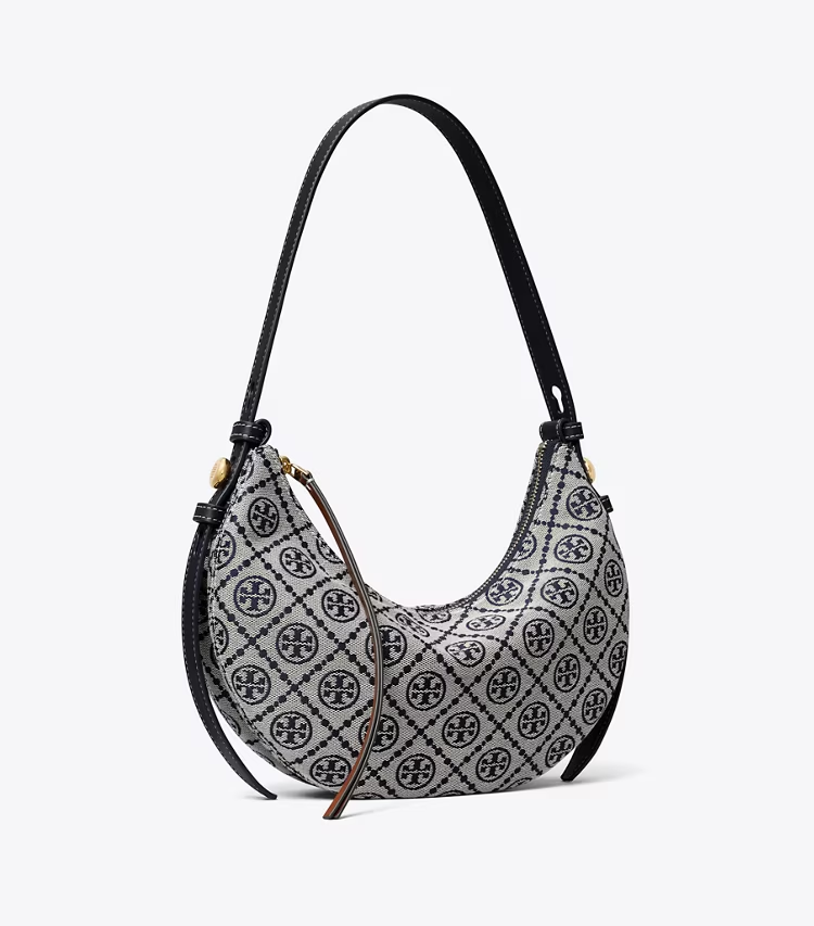 T Monogram Romy Half Moon Bag