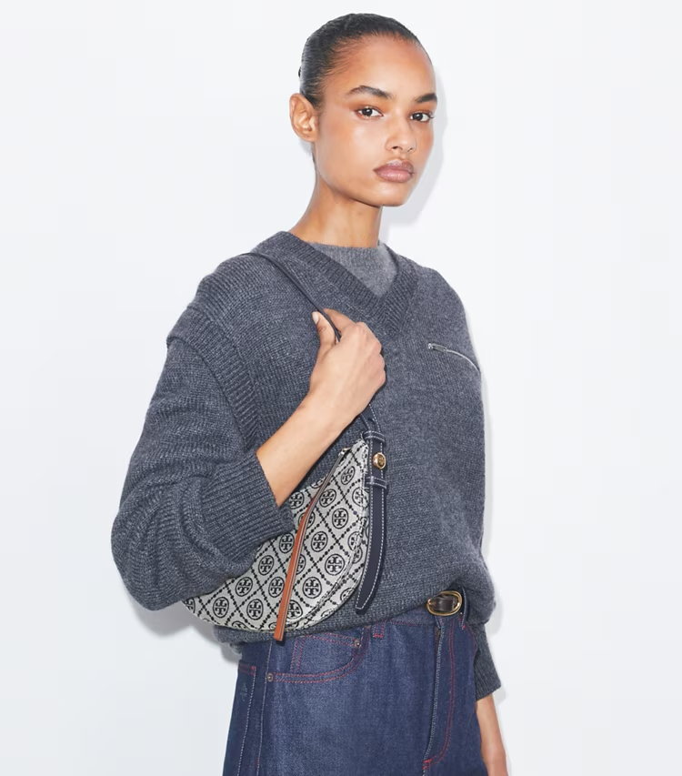 T Monogram Romy Half Moon Bag - Image 2