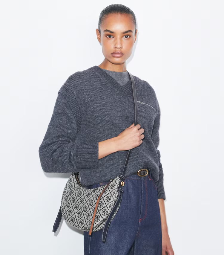 T Monogram Romy Half Moon Bag - Image 3