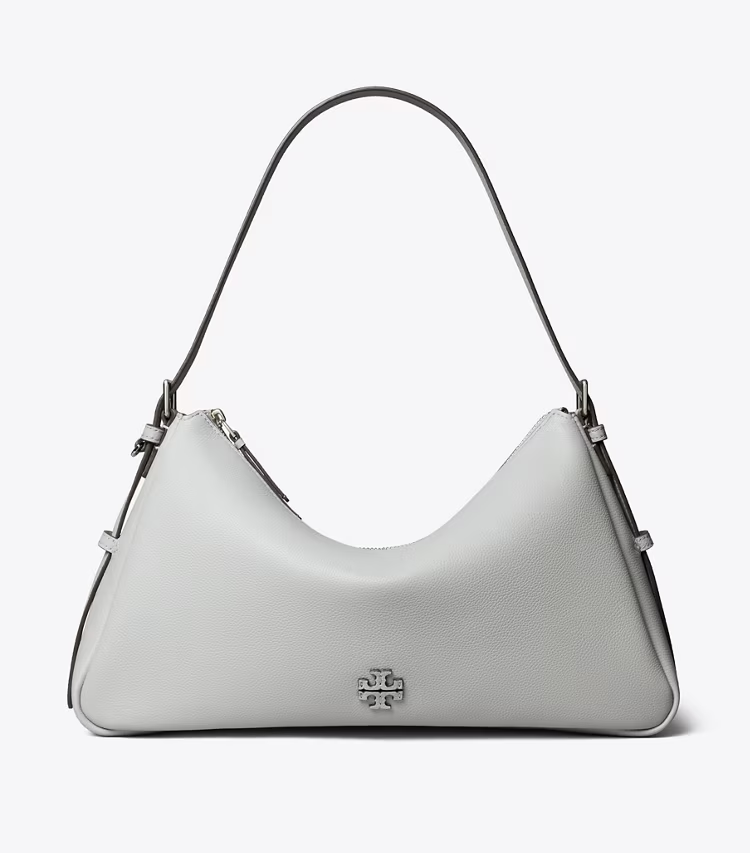 Leather Zip Top Shoulder Bag