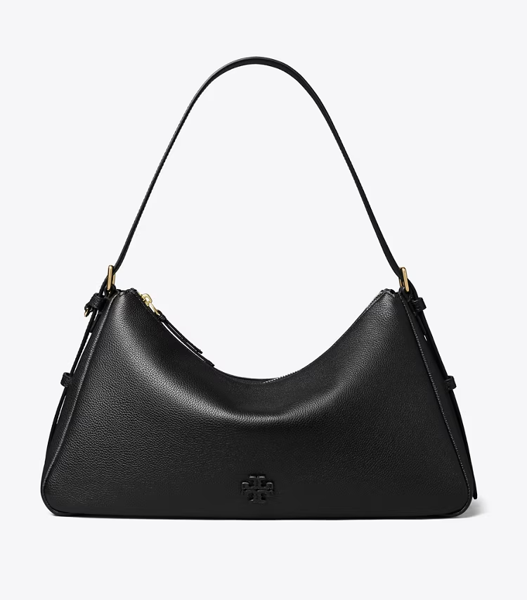 Leather Zip Top Shoulder Bag - Image 2