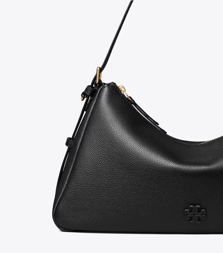Leather Zip Top Shoulder Bag - Image 3