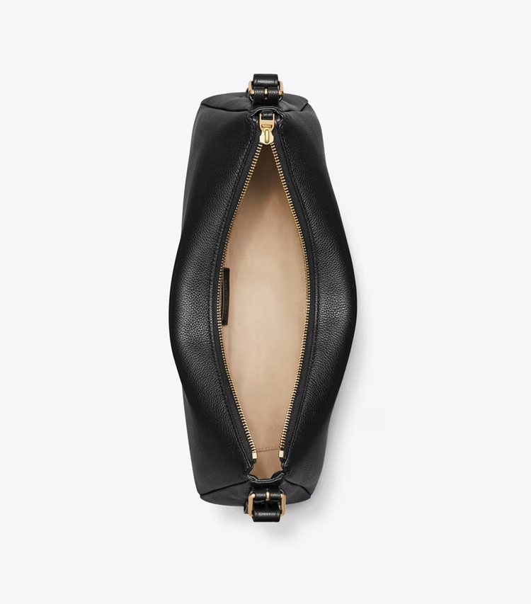 Leather Zip Top Shoulder Bag - Image 4