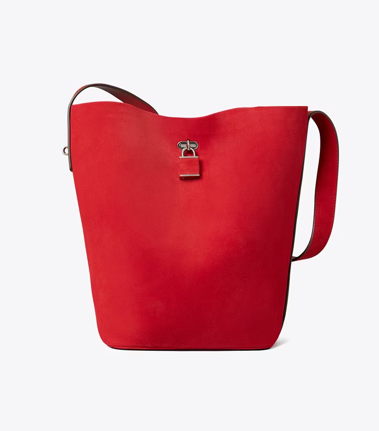 Suede Slim Bucket Bag - Image 3