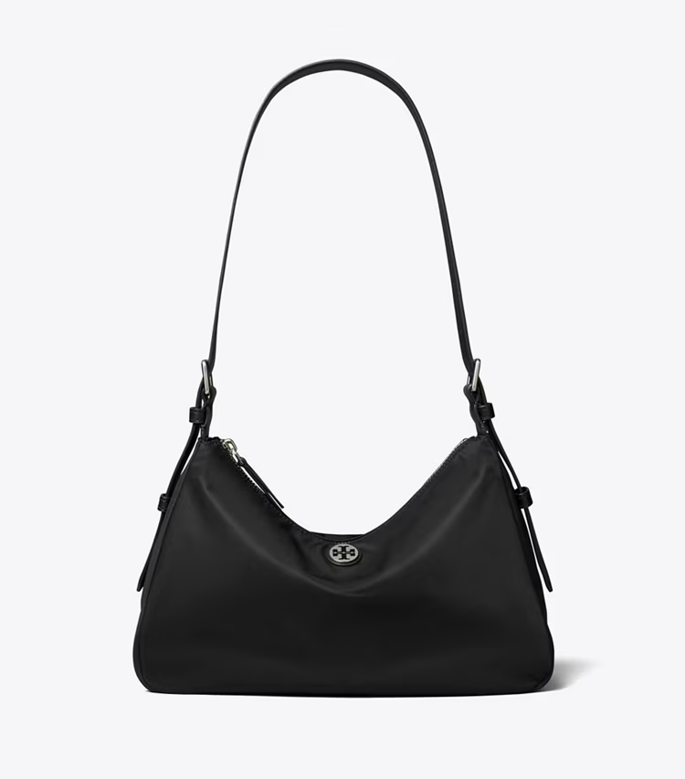 Small Nylon Zip-Top Shoulder Bag - Image 2