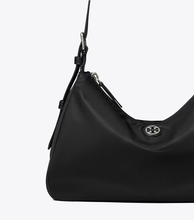 Small Nylon Zip-Top Shoulder Bag - Image 3
