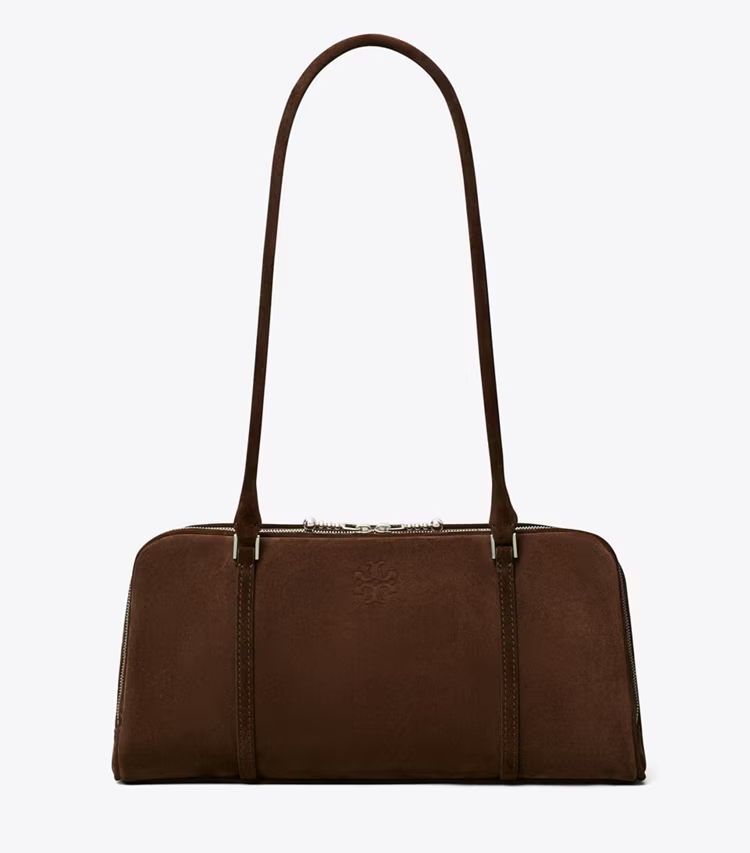 Small Marshmallow Suede Satchel - Image 3
