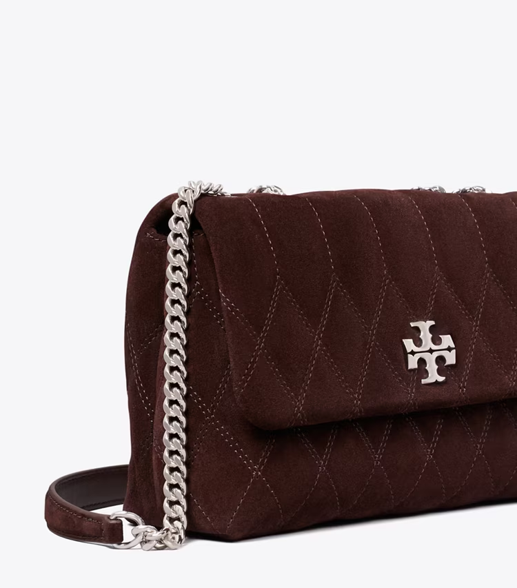 Small Kira Quilt Suede Shoulder Bag - Image 4