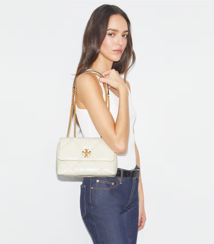 Small Kira Diamond Quilt Shoulder Bag - Image 2