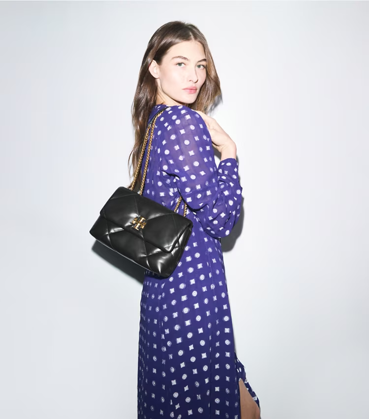 Small Kira Diamond Quilt Shoulder Bag - Image 2
