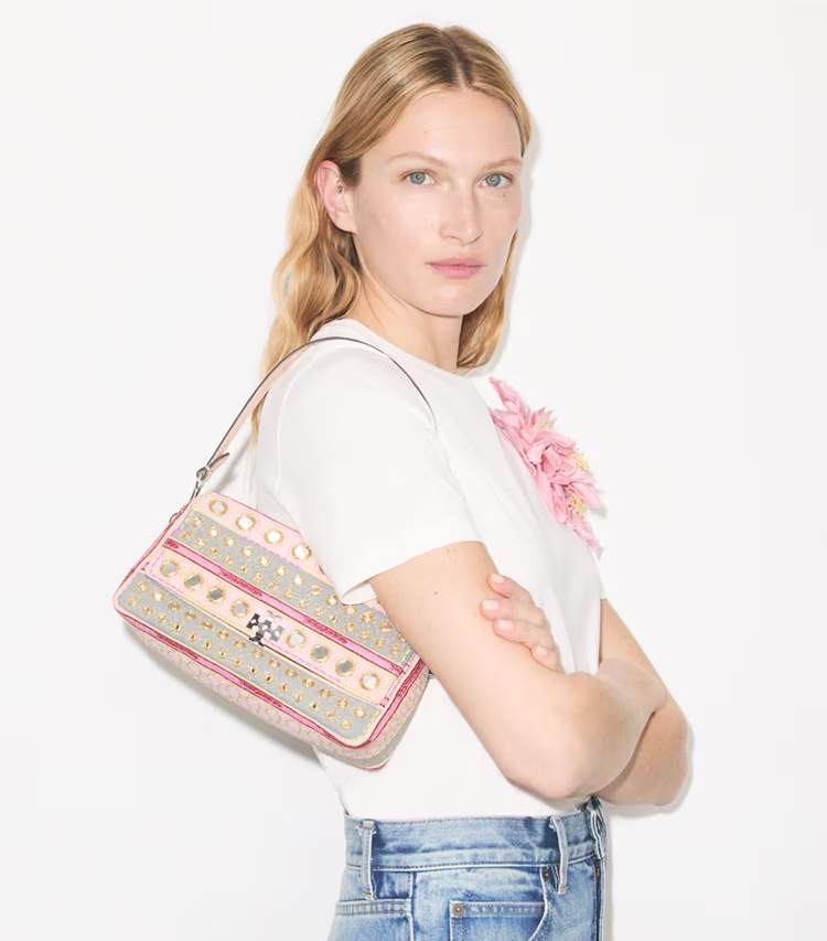 Small Charlie Embellished Shoulder Bag - Image 2
