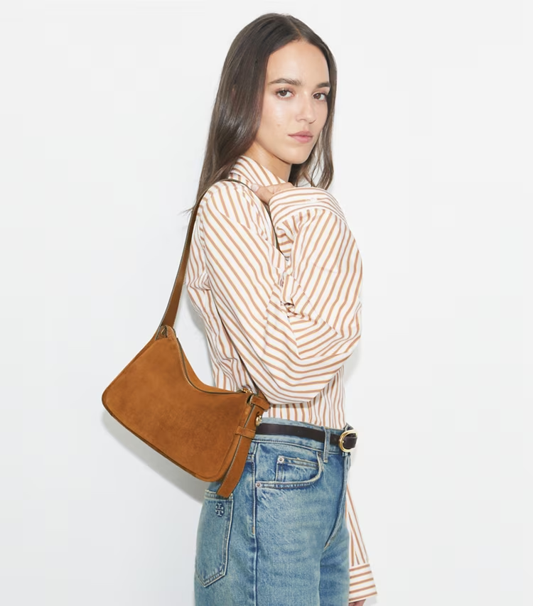 Small Romy Suede Shoulder Bag - Image 2