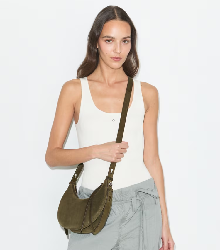 Romy Suede Half Moon Bag - Image 3