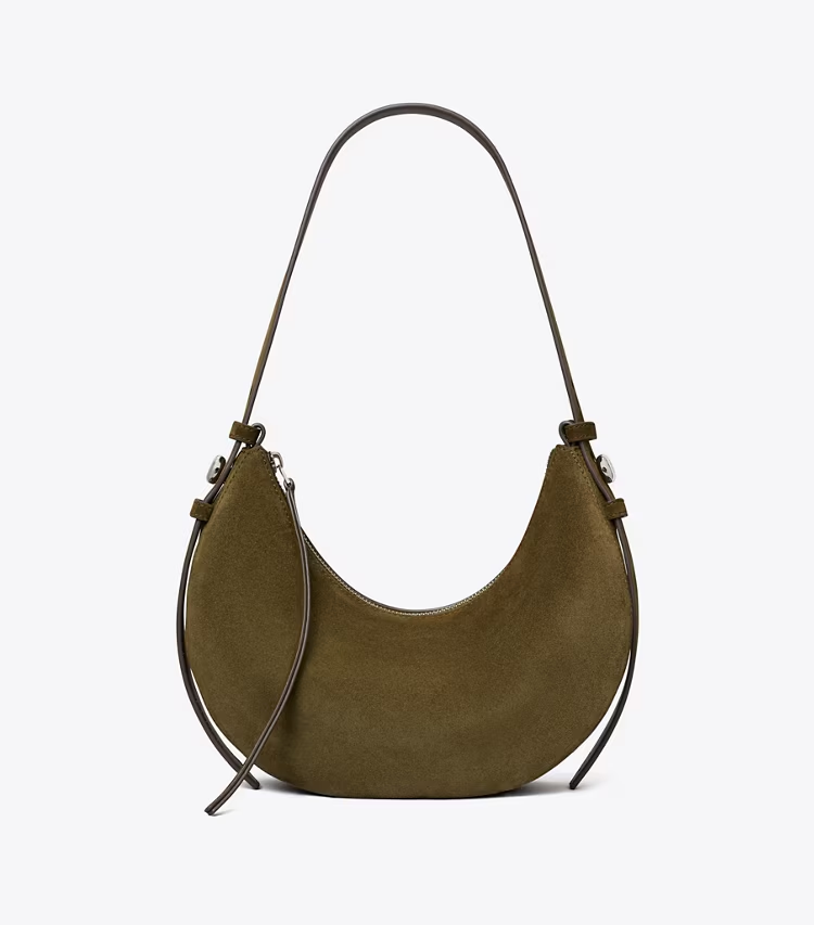 Romy Suede Half Moon Bag - Image 4