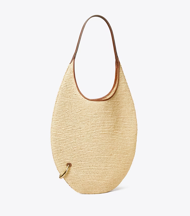 Pierced Soft Raffia Bag