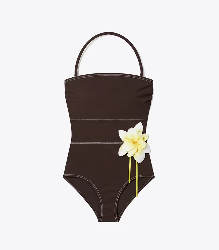 Flower Bandeau Swimsuit