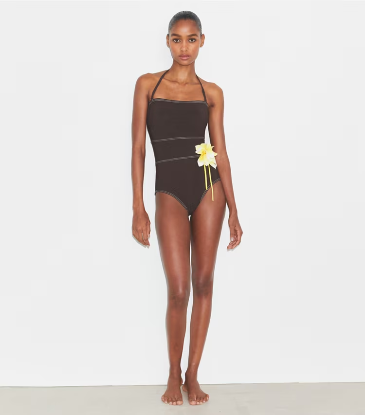 Flower Bandeau Swimsuit - Image 3