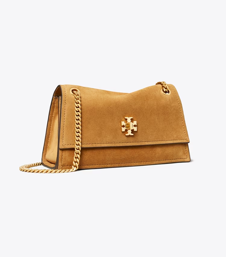 Mini Kira Turnlock Suede Shoulder Bag