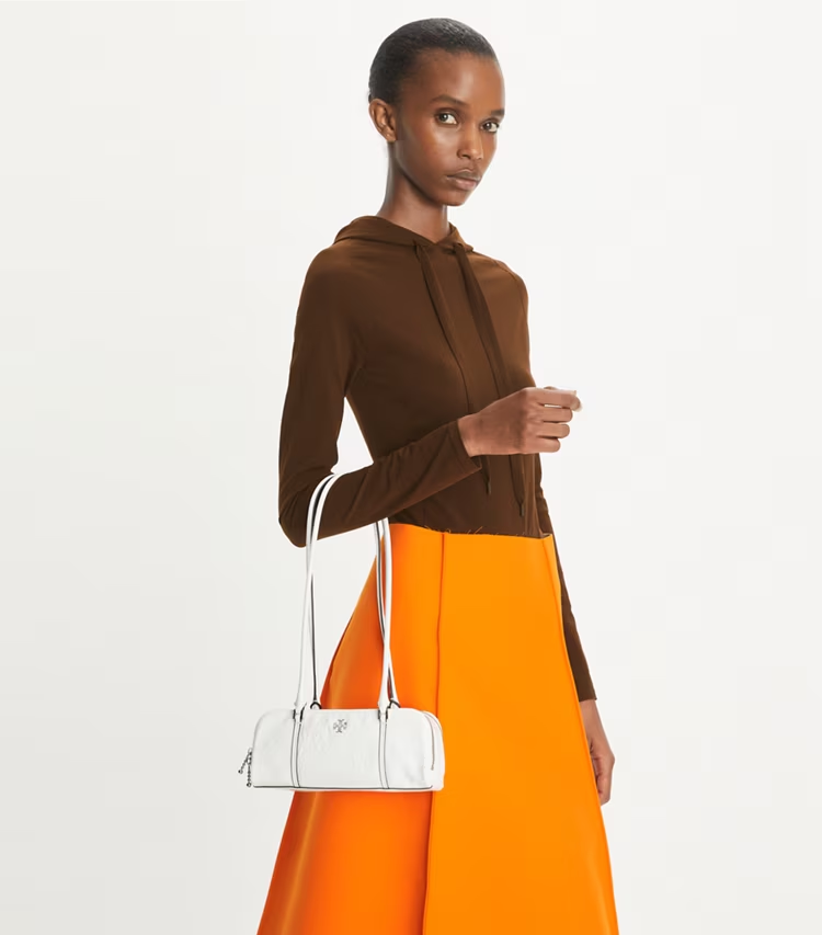 Mini Crinkle Leather Marshmallow Satchel - Image 2