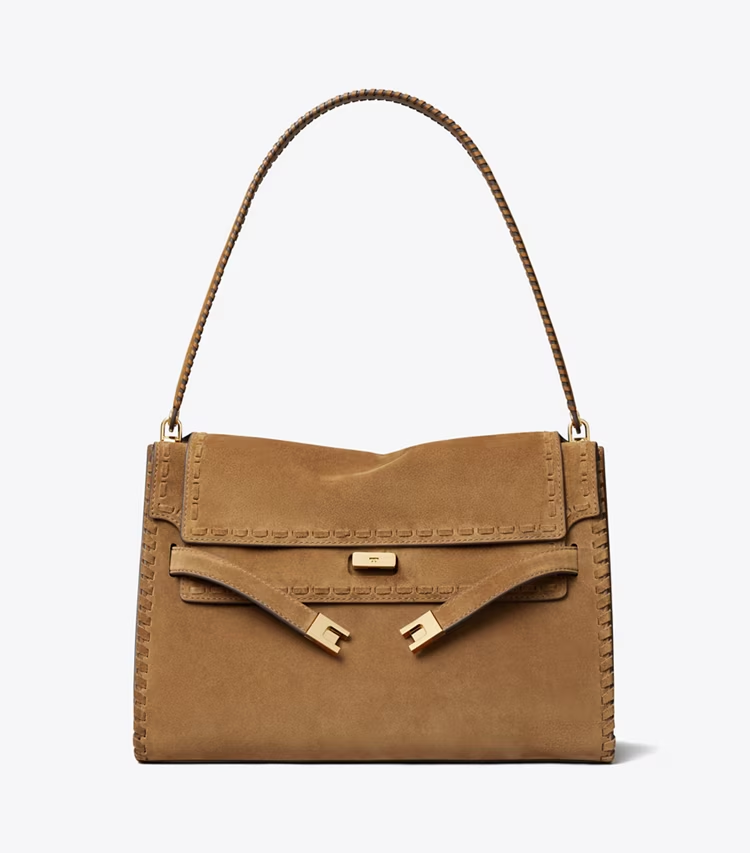 Large Lee Radziwill Suede Shoulder Bag - Image 3