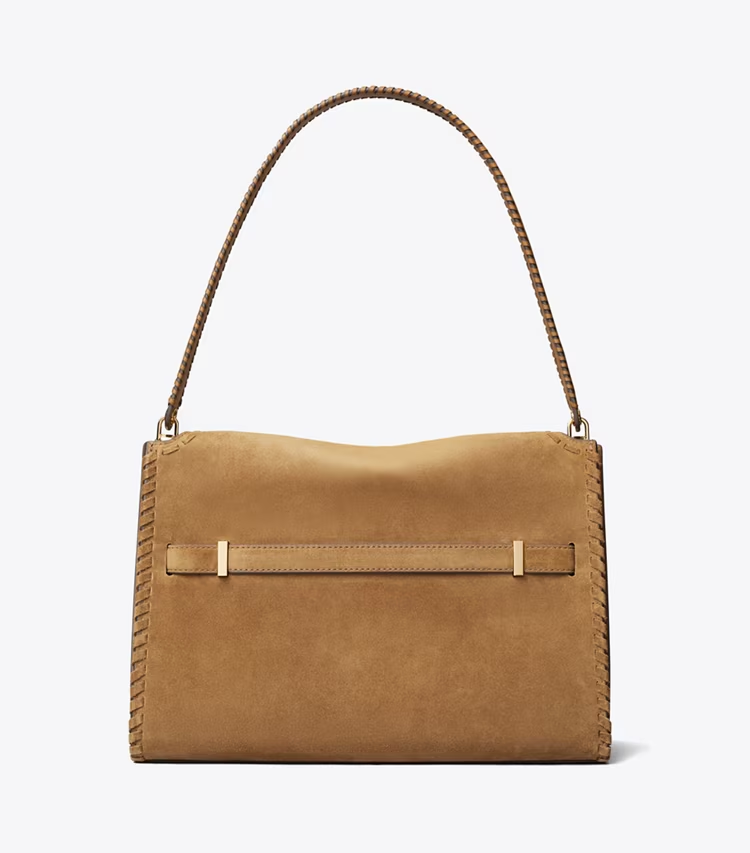 Large Lee Radziwill Suede Shoulder Bag - Image 4