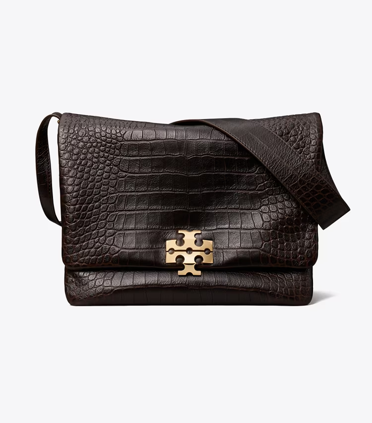 Large Charlie Runway Croc-Embossed Shoulder Bag - Image 3