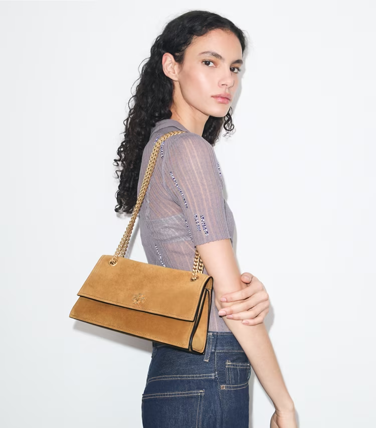 Kira Turnlock Suede Shoulder Bag - Image 2