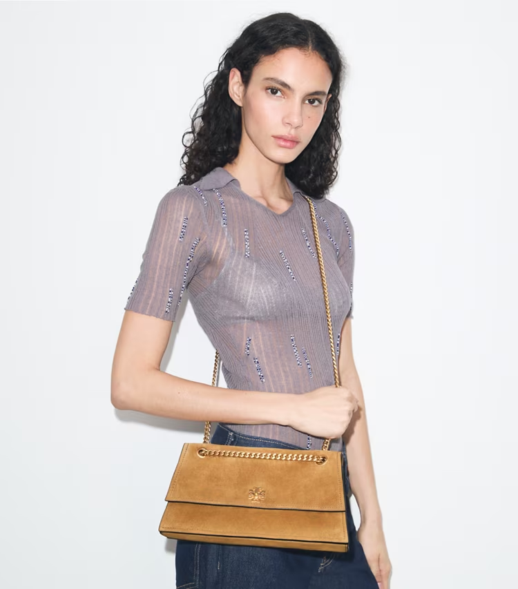 Kira Turnlock Suede Shoulder Bag - Image 3