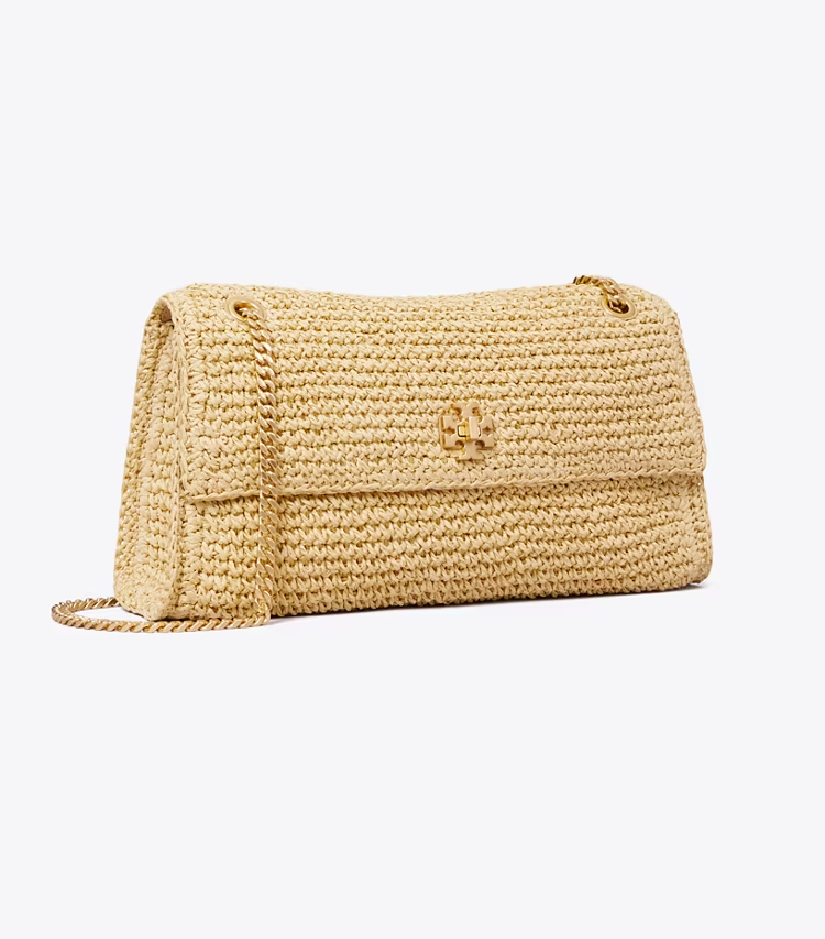 Kira Turnlock Woven Shoulder Bag