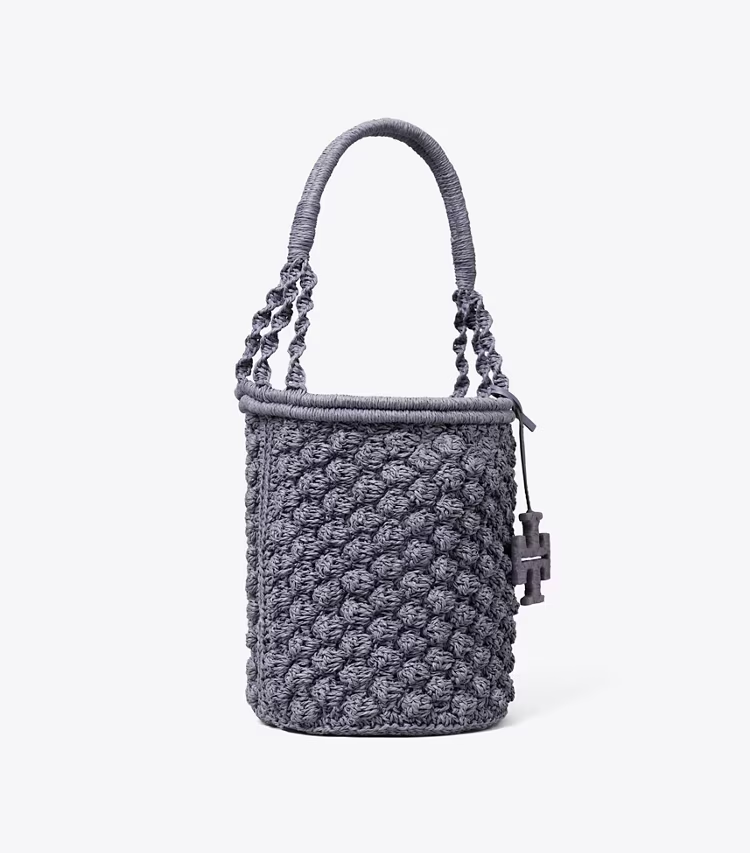Ella Hand-Crocheted Popcorn Bucket Bag