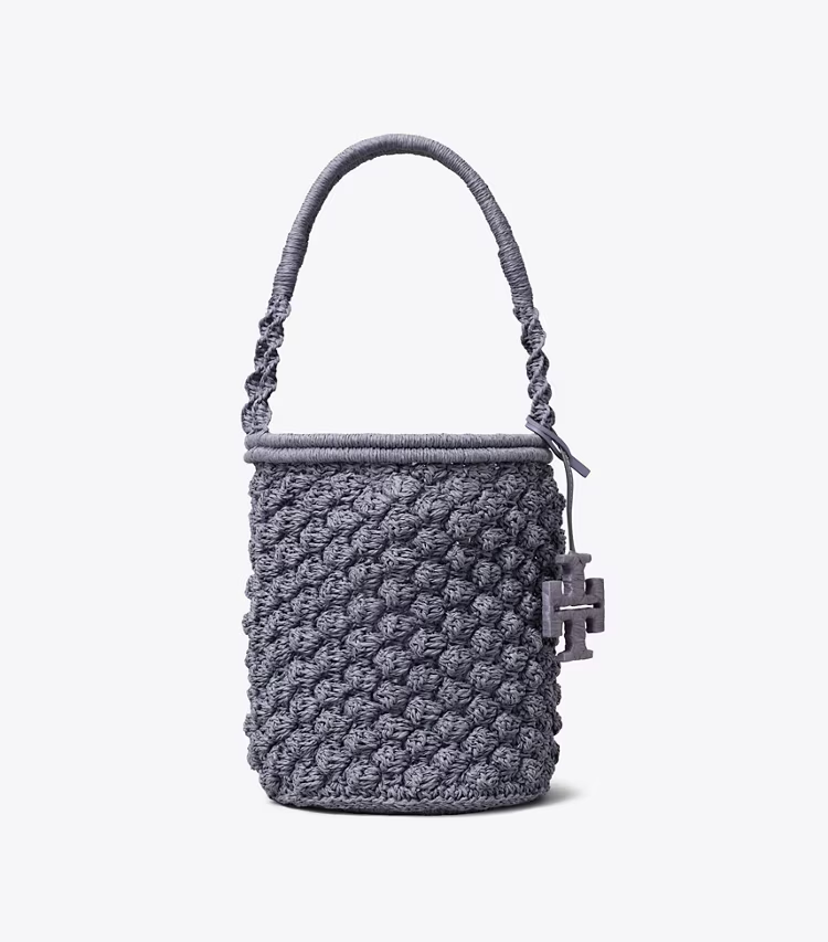 Ella Hand-Crocheted Popcorn Bucket Bag - Image 3