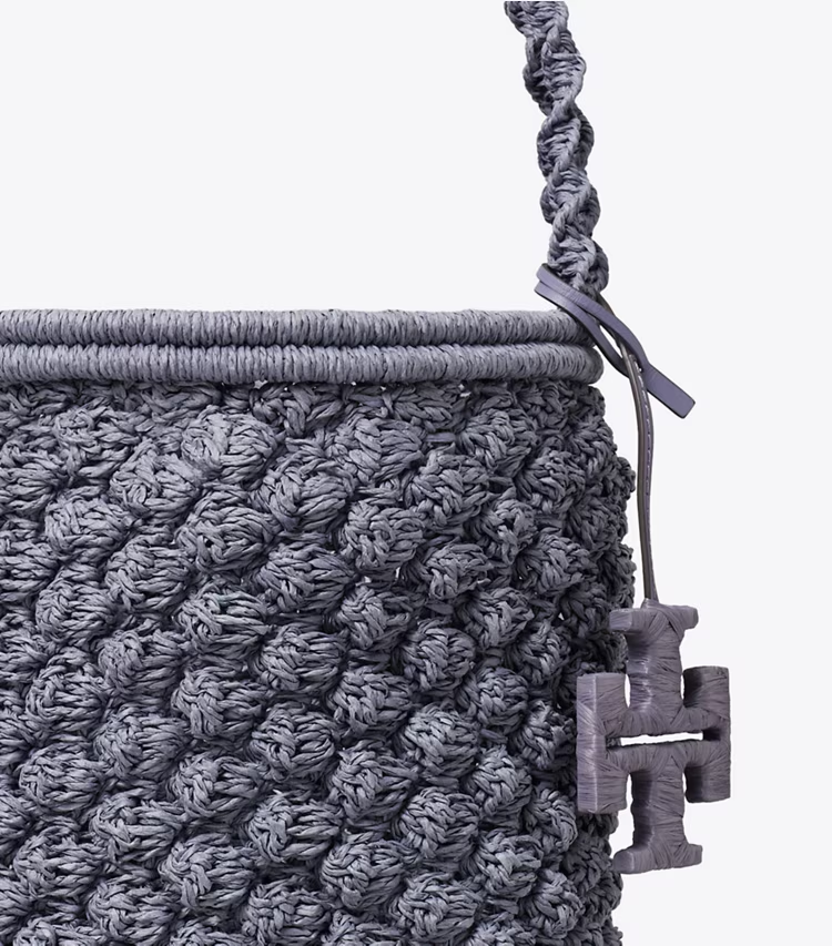 Ella Hand-Crocheted Popcorn Bucket Bag - Image 4