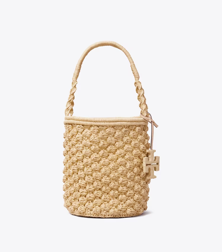 Ella Hand-Crocheted Popcorn Bucket Bag - Image 3