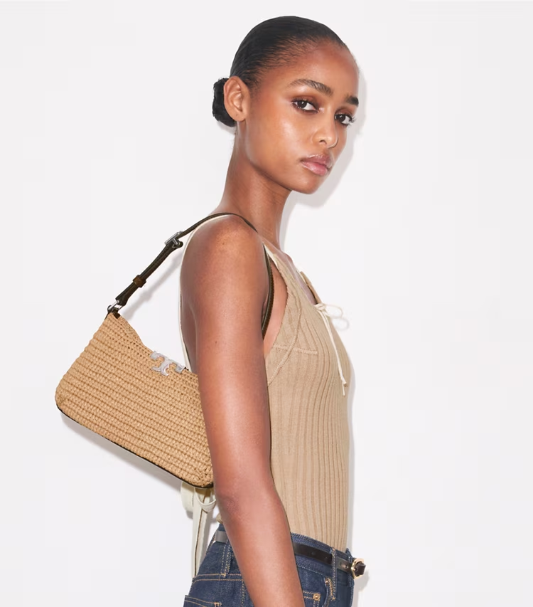 Eleanor Raffia Slim Shoulder Bag - Image 2