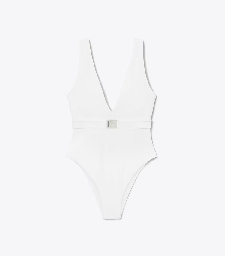 Belted Logo Swimsuit